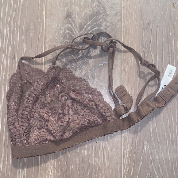 Lacey tan bralette (deep taupe) - Picture 2 of 4